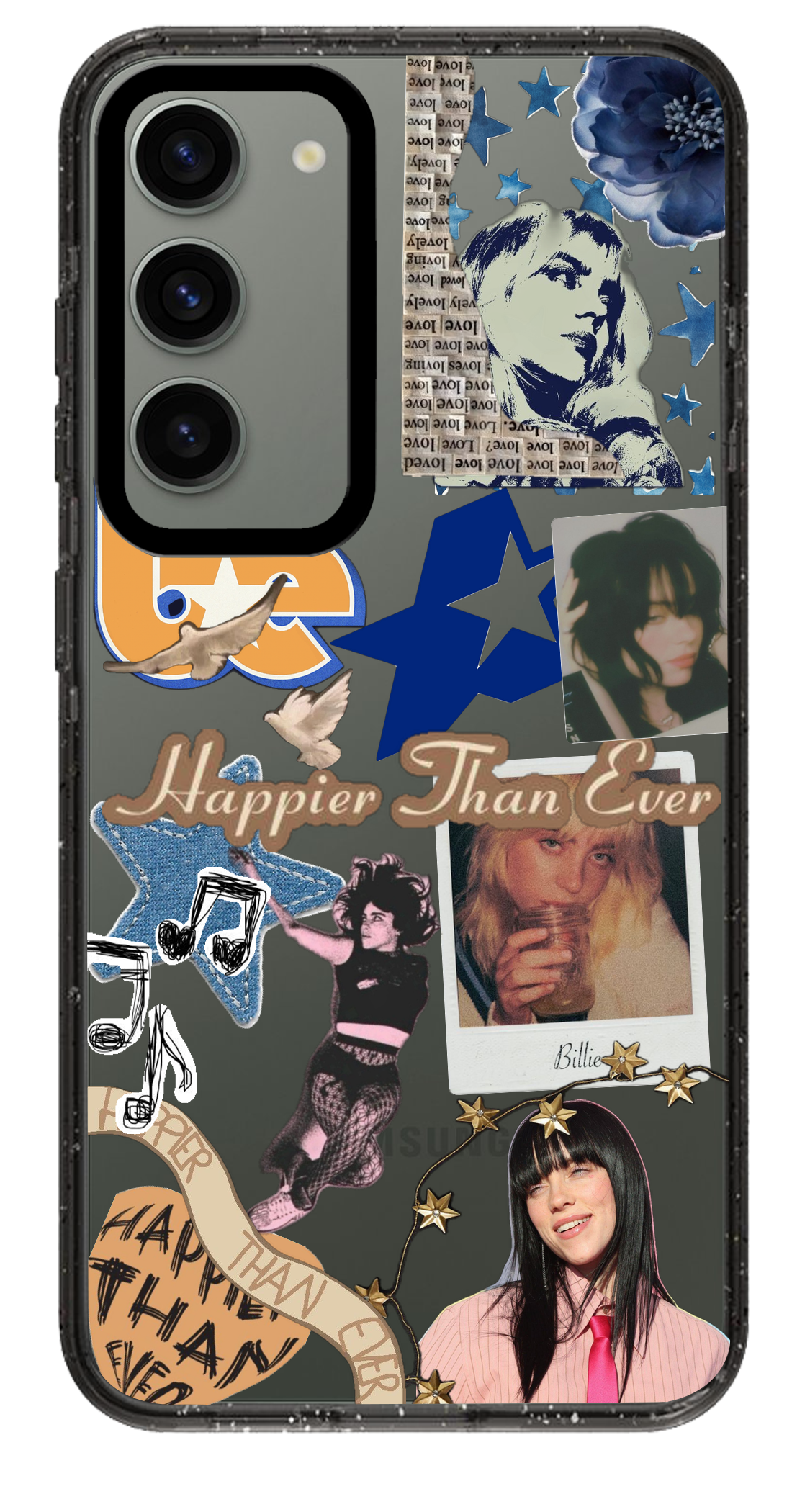 PixVoices rendered material preview - 5422 - Clear Black Samsung Case