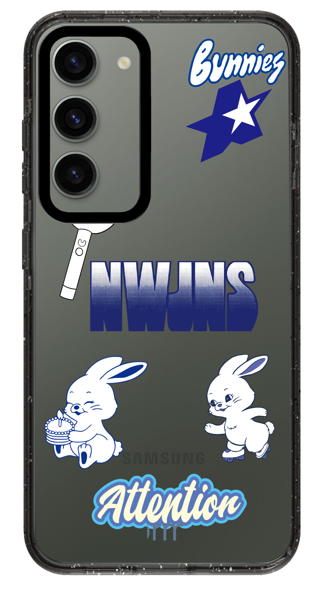 PixVoices rendered material preview - 5427 - Clear Black Samsung Case