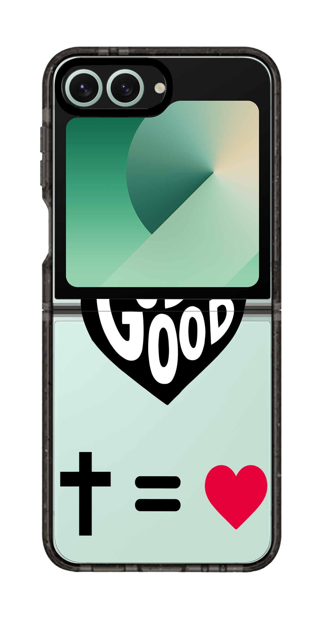 PixVoices rendered material preview - 5448 - Clear Black Galaxy Flip Case