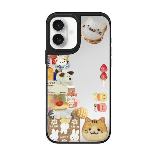 Jumino Customizable Cat Toast & Sweets iPhone Case – Bento-Inspired Kawaii Collage with Miffy & Melonpan