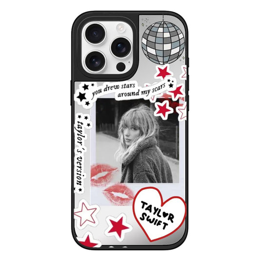 Handyhülle iPhone 16 Pro Max-MagSafe Mirror Case (Silber auf Schwarz)