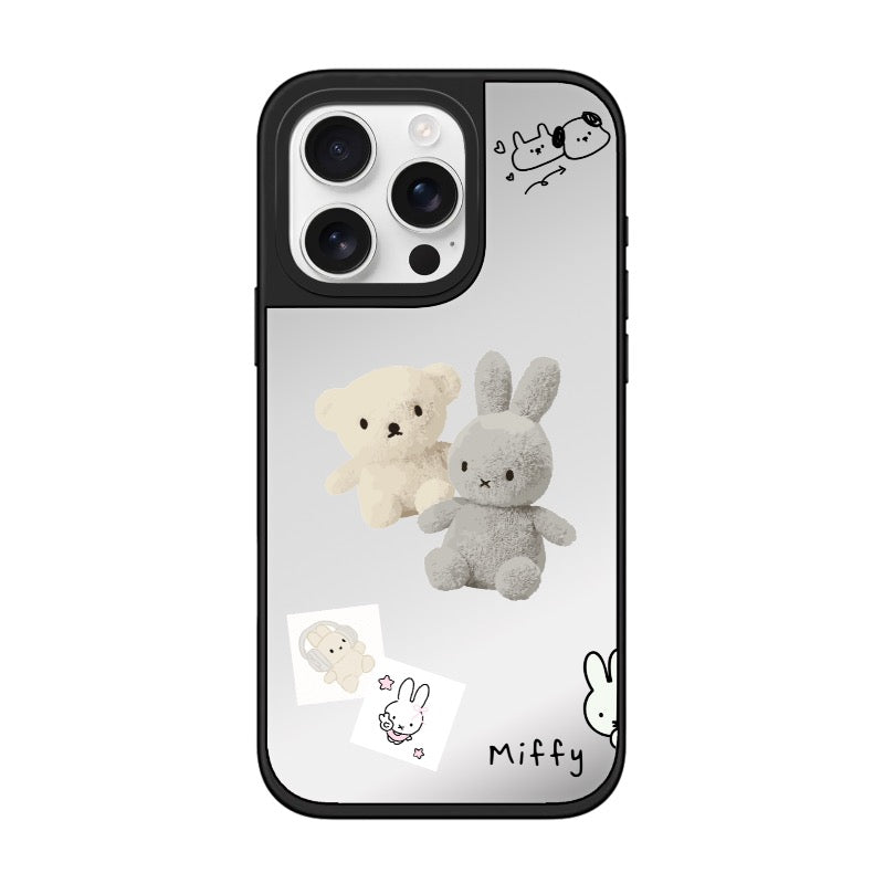 Custom Cute Plush Miffy Case – Soft Pastel Comfort Aesthetic [1232]