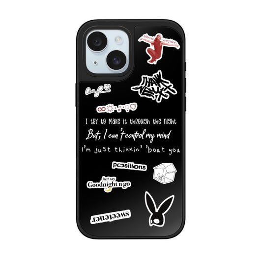 Ariana Grande sticker collage editable Pixvoices phone case design template