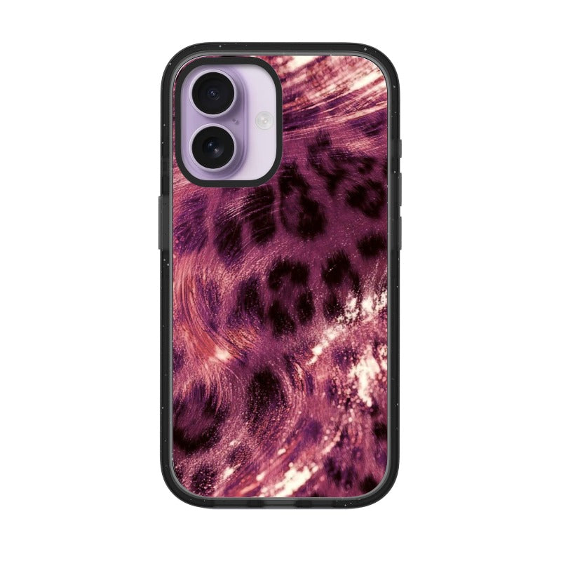 Pink Leopard Print Phone Case Animal Pattern Design editable Pixvoices design template