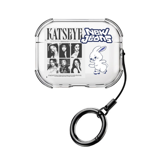 KATSEYE x NewJeans AirPods Case K-pop Collab Clear Cover editable Pixvoices design template