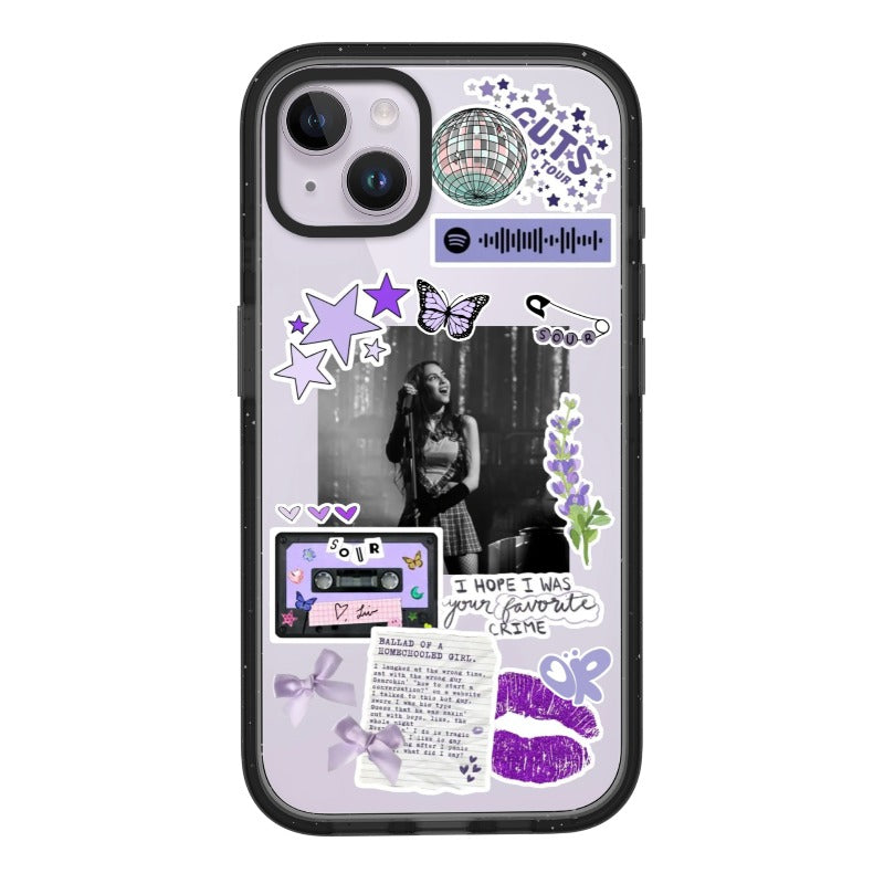 Olivia Rodrigo GUTS purple aesthetic editable Pixvoices phone case design template
