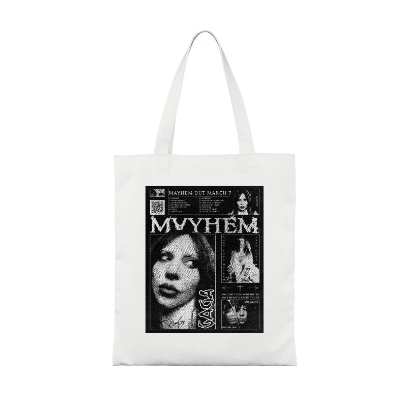 Custom “MAYHEM” Gothic Collage Tote Bag – Inspired by Chappell Roan [1761]