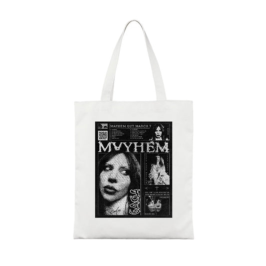 Custom “MAYHEM” Gothic Collage Tote Bag – Inspired by Chappell Roan [1761]