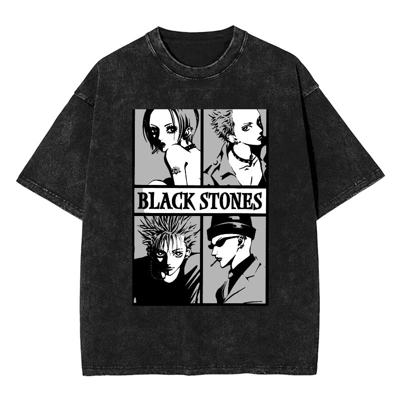 NANA T-Shirt Black Stones Band editable Pixvoices design template